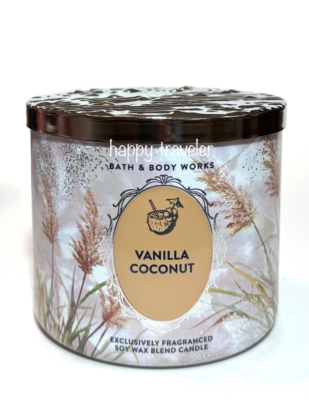 VANILLA COCONUT 3-Wick Candle - Picture 1 of 3